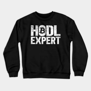 Funny Hodl Expert Bitcoin Crypto Currency BTC Gift Crewneck Sweatshirt